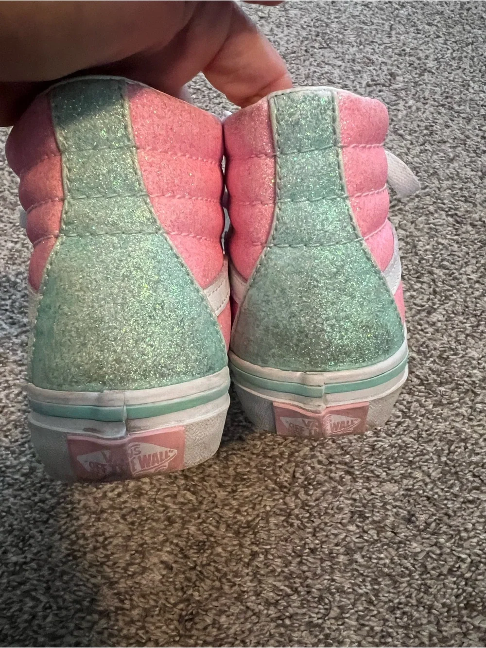 Sparkle VANS high tops, size 1, perfect for back to school!